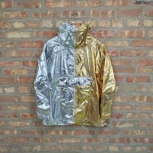 🚫SOLD🚫Nike Silver & Gold Logo Windbreaker